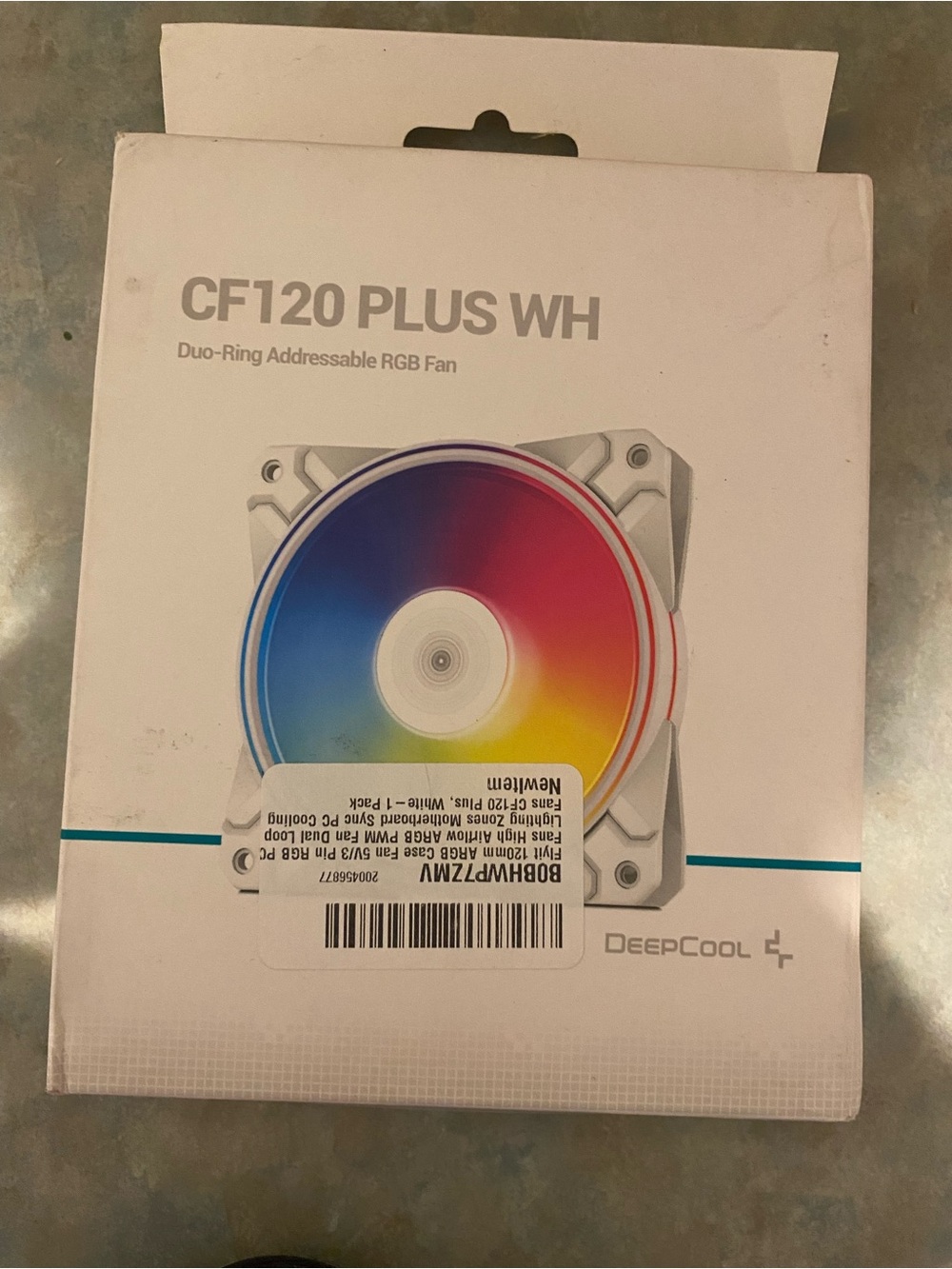 DeepCool CF120 Plus WH White 120mm ARGB PC Case Fan - NIB